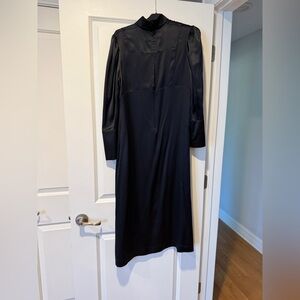 Simone Rocha Black Satin Dress